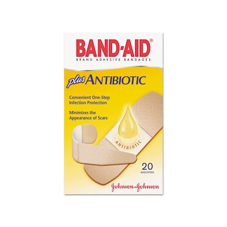 Band-Aid With Neosporin Adhesive Strip 3/4 X 3 In. / 1 X 3 In. Plastic s/b Plastic / Neosporin Rectangle Tan Sterile, 20PK 38137005570